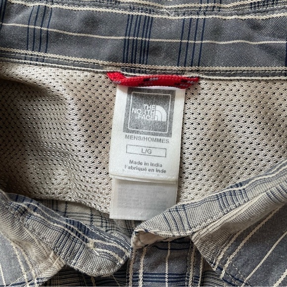 The North Face Men's Brown Plaid Short Sleeve Button Down Shirt Large - Picture 4 of 6